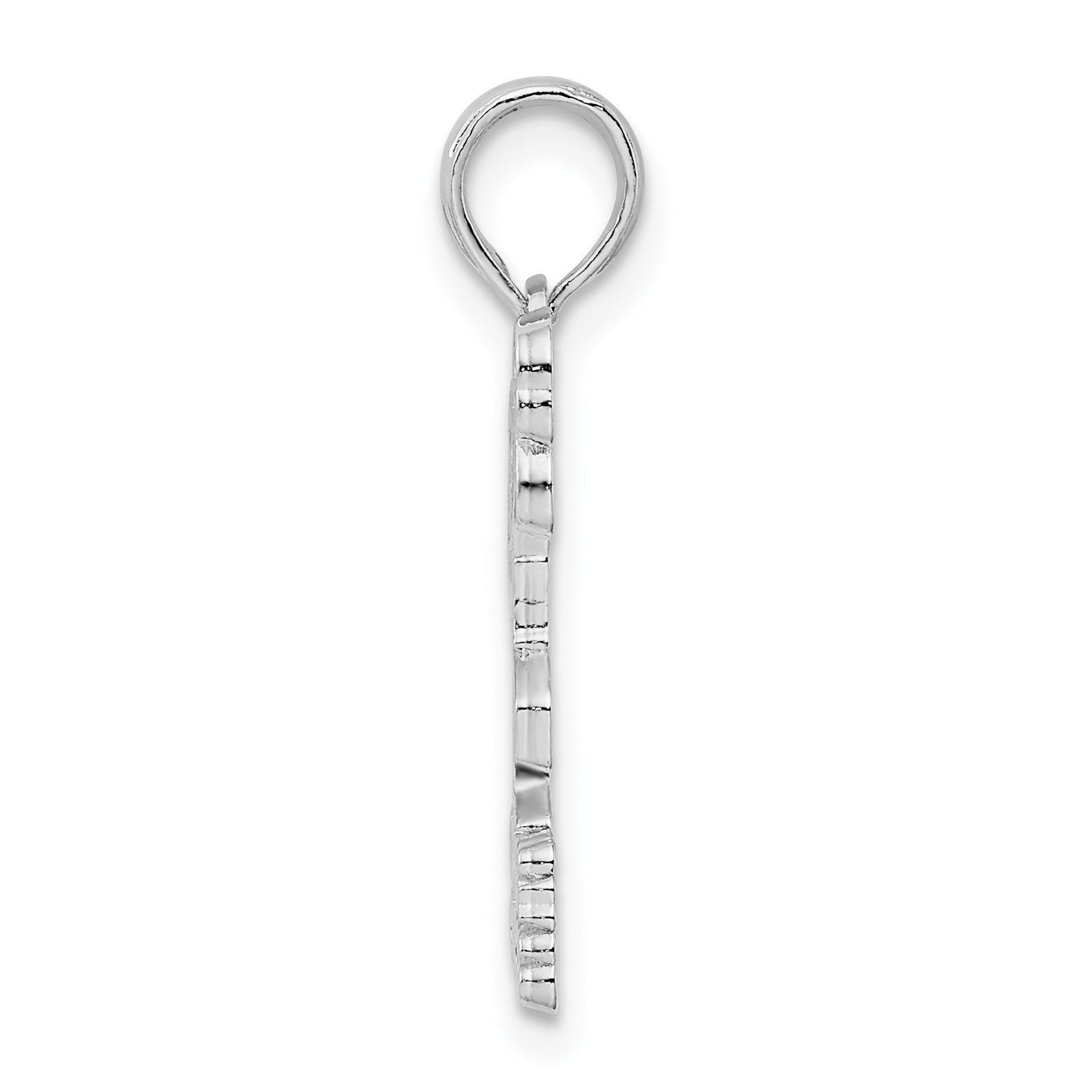 De-Ani Sterling Silver Rhodium-Plated Enameled Turks and Caicos with Flamingo Pendant Secondary image