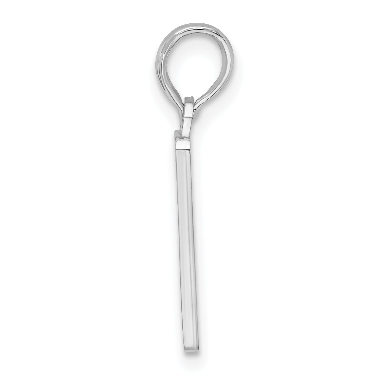 De-Ani Sterling Silver Rhodium-Plated Enameled Small Key West Mile 0 Pendant Secondary image