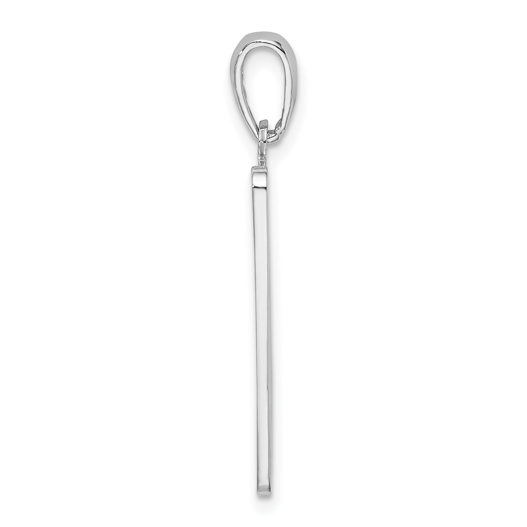 De-Ani Sterling Silver Rhodium-Plated Enameled Large Key West Mile 0 Pendant Secondary image