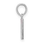 De-Ani Sterling Silver Rhodium-Plated Polished Enameled Dive Flag Pendant