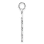 De-Ani Sterling Silver Rhodium-Plated Polished Enameled Traffic Light Pendant