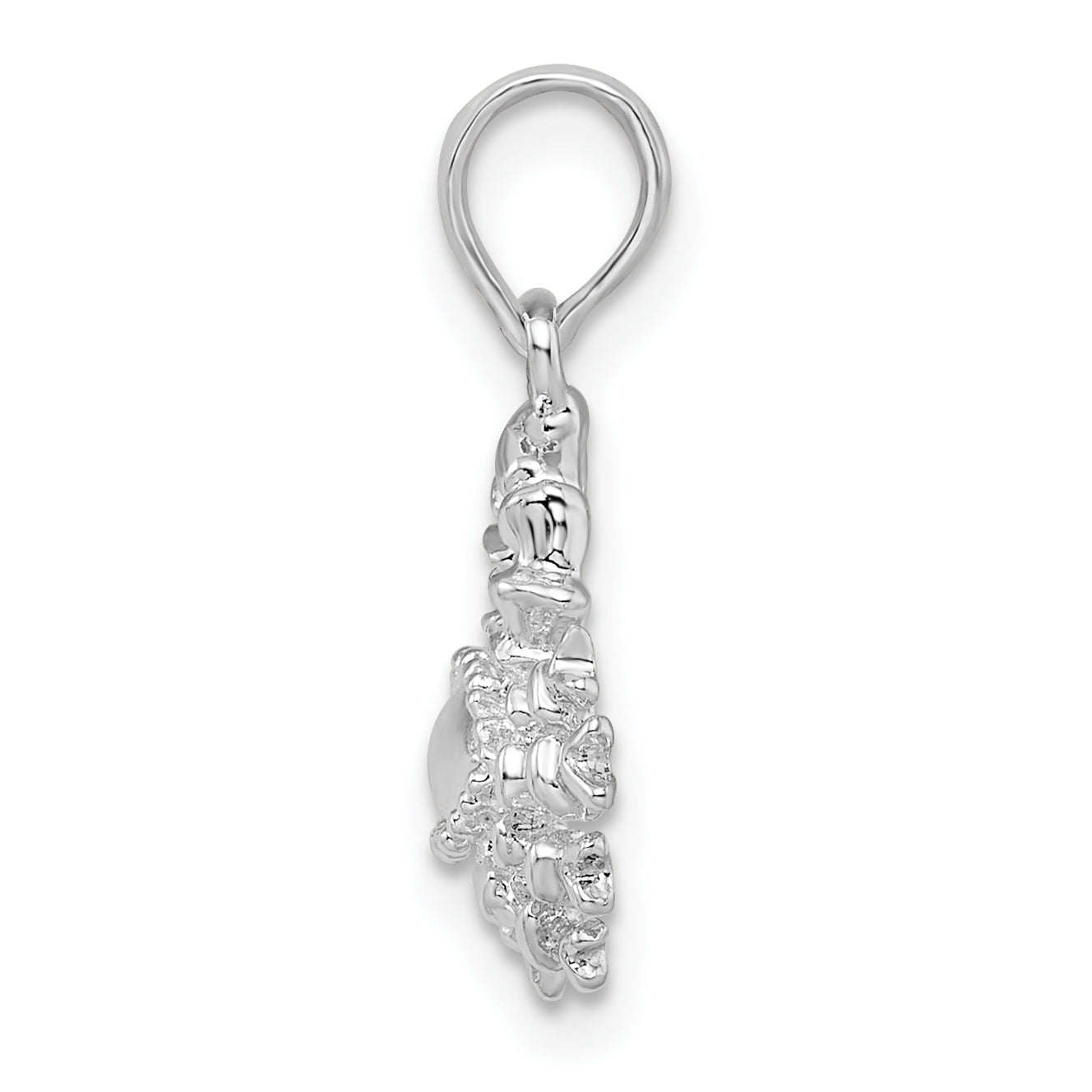 De-Ani Sterling Silver Rhodium-Plated Polished 3D Cancer Zodiac Pendant Secondary image