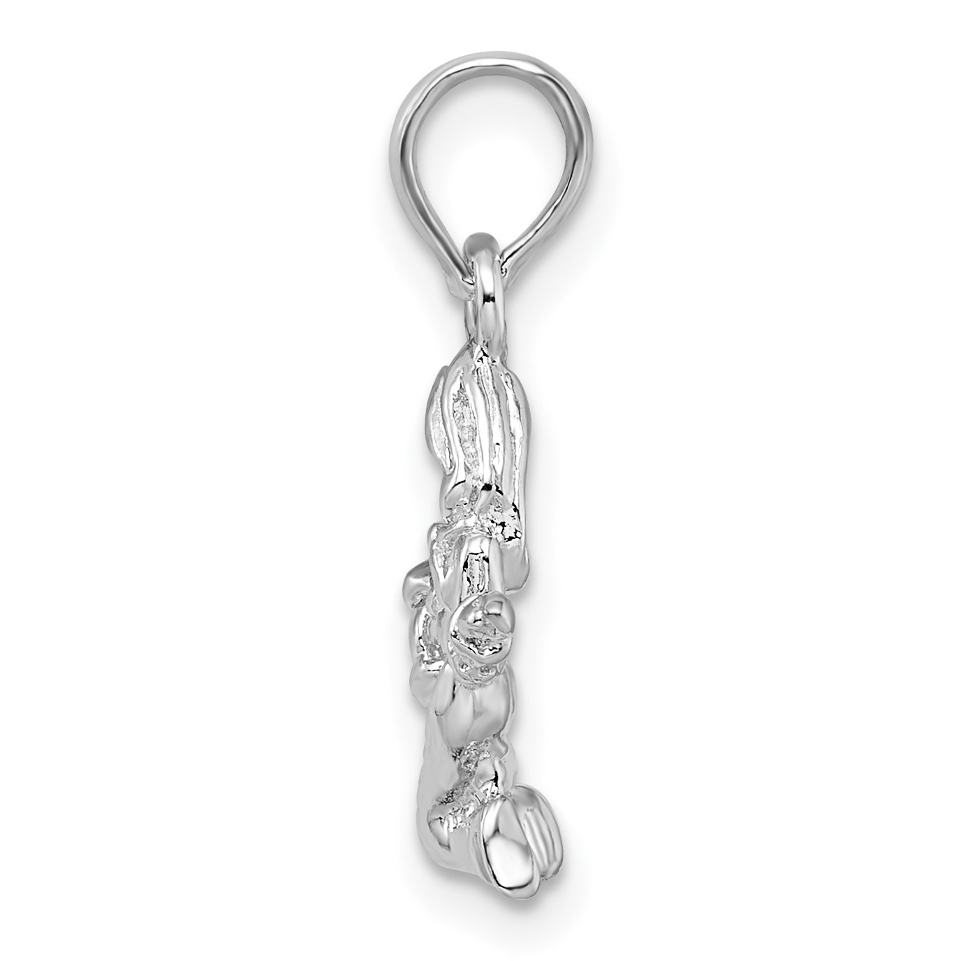 De-Ani Sterling Silver Rhodium-Plated Polished 3D Virgo Zodiac Pendant Secondary image