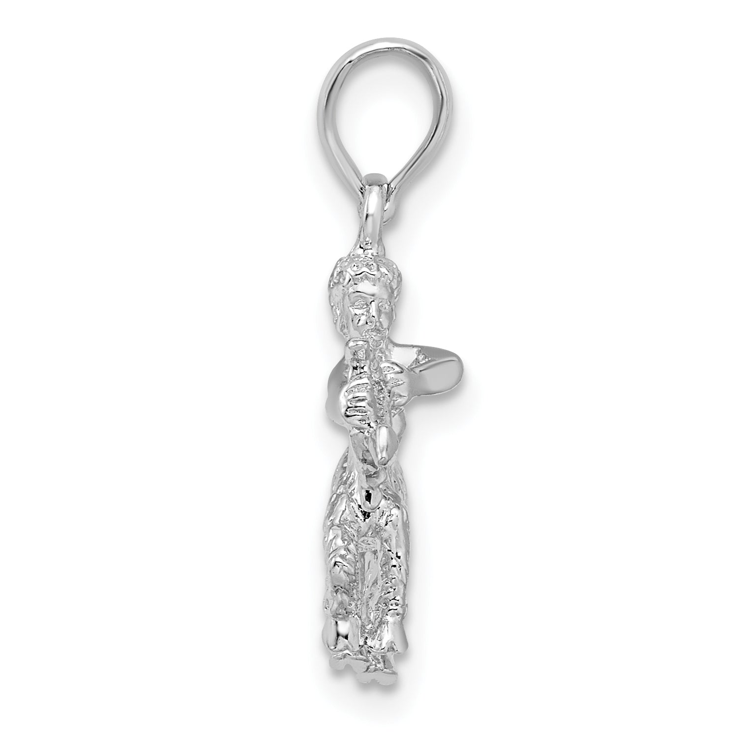 De-Ani Sterling Silver Rhodium-Plated Polished 3D Sagittarius Zodiac Pendant