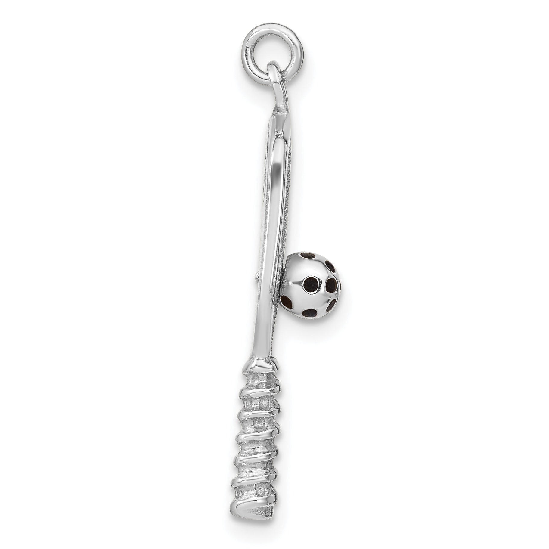 Sterling Silver Enamel Pickleball Charm Secondary image