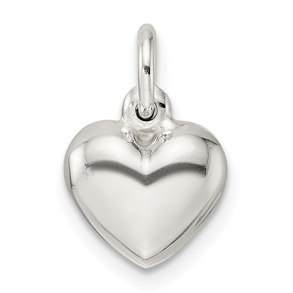 Sterling Silver Puffed Heart Charm