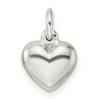 Sterling Silver Puffed Heart Charm