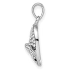 Sterling Silver Rhodium-plated Preciosa Crystal Mouse Pendant