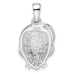 Sterling Silver Rhodium-plated Preciosa Crystal Mouse Pendant