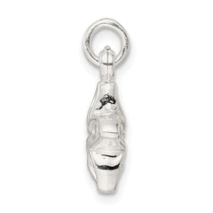 Sterling Silver Puffed Flower Charm