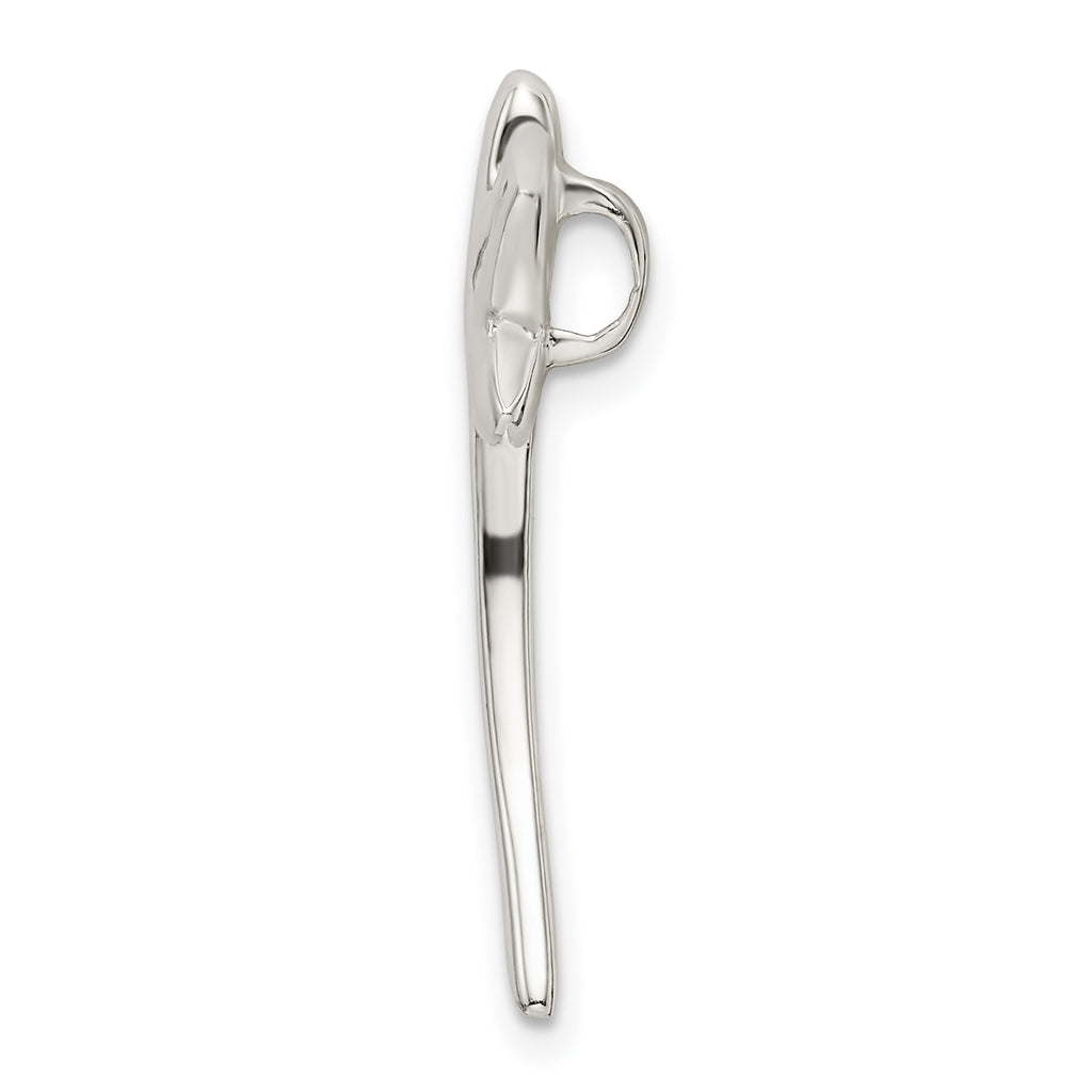 Sterling Silver Polished Dragonfly Chain Slide