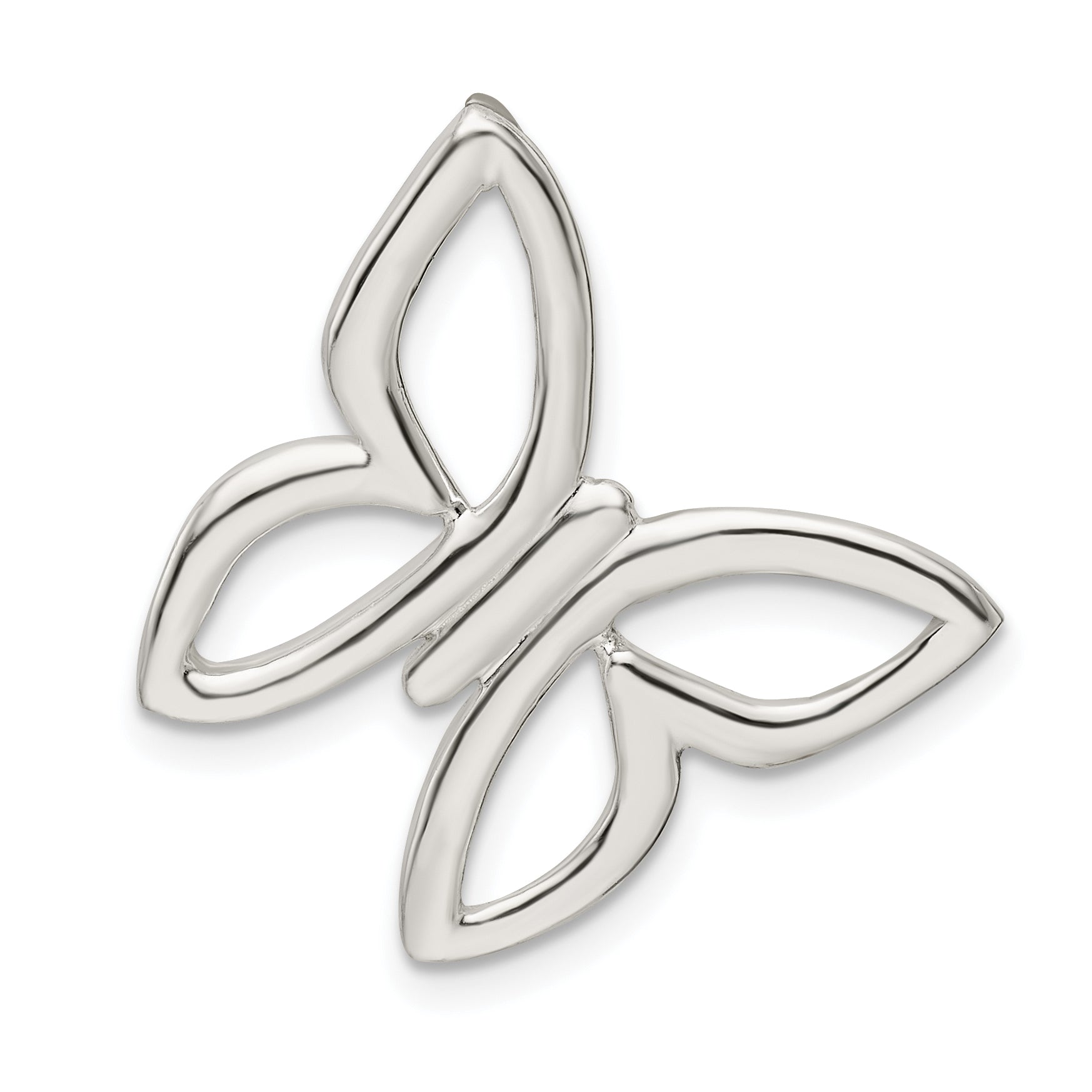 Sterling Silver Polished Butterfly Chain Slide Main image