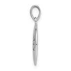 Sterling Silver Rhodium-plated Oxidized Circle Tree Pendant