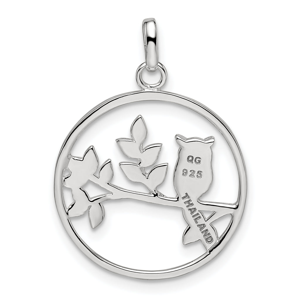 Sterling Silver Owl Pendant
