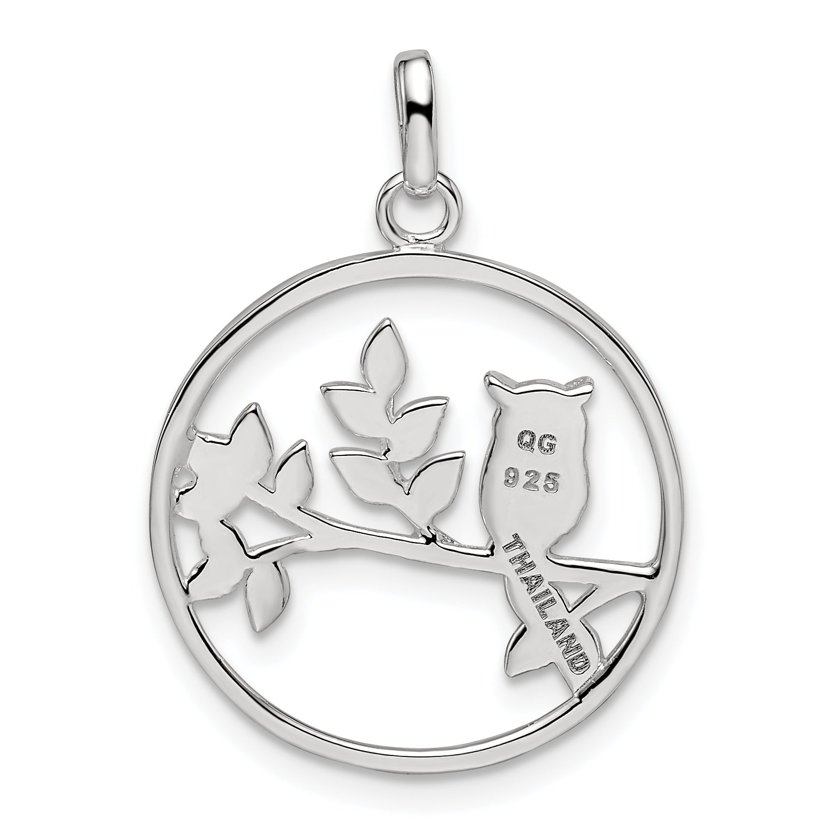 Sterling Silver Owl Pendant