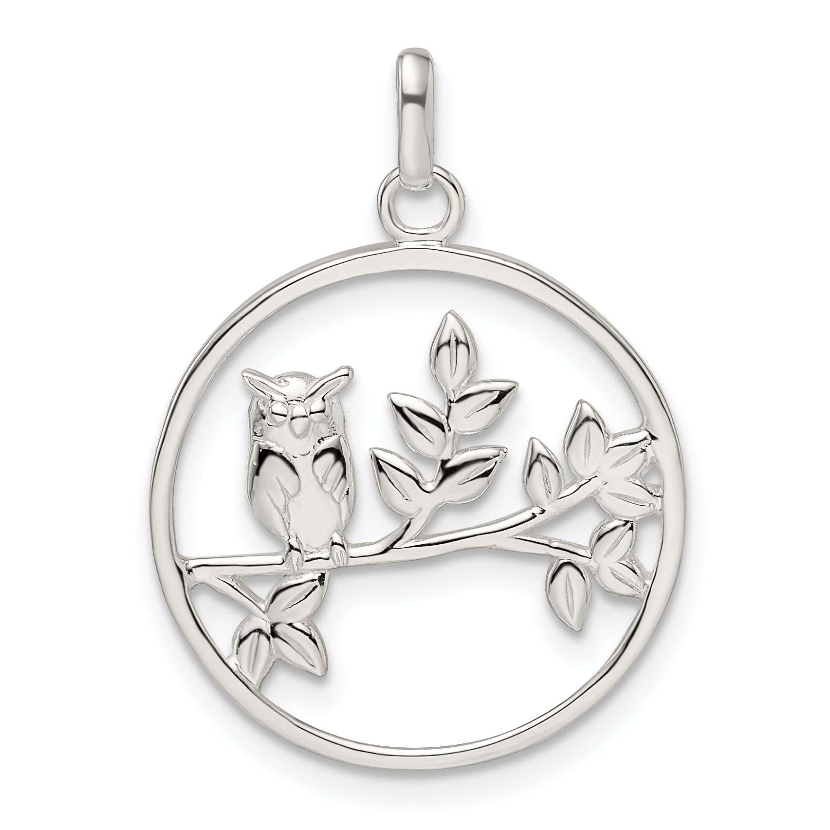 Sterling Silver Owl Pendant Main image