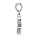 Sterling Silver Antiqued Polished Horse Pendant