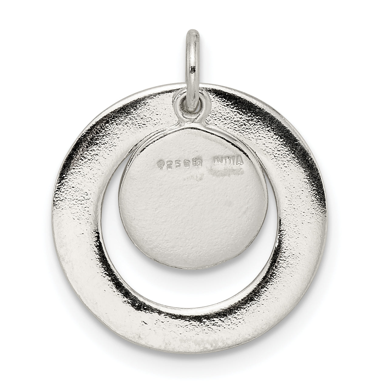 Sterling Silver Round NOT ALL WHO WANDER Pendant
