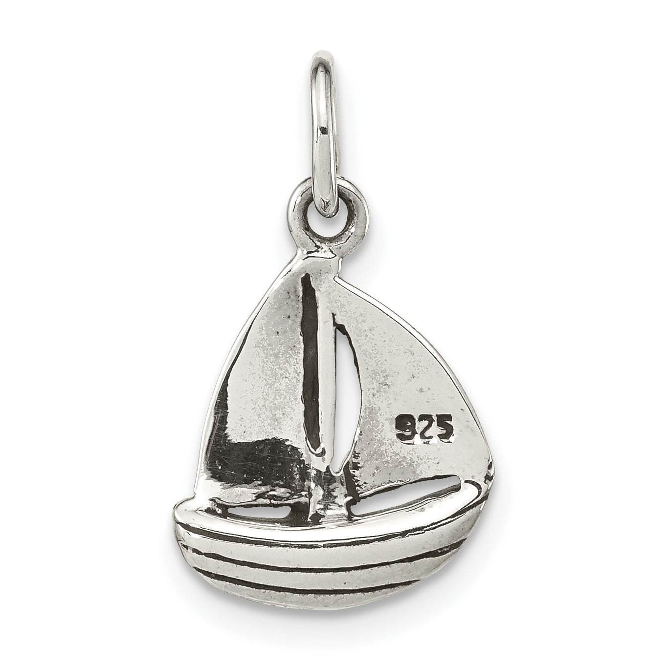 Sterling Silver Polished Sailboat Pendant