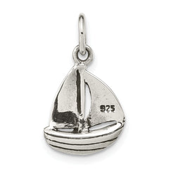 Sterling Silver Polished Sailboat Pendant