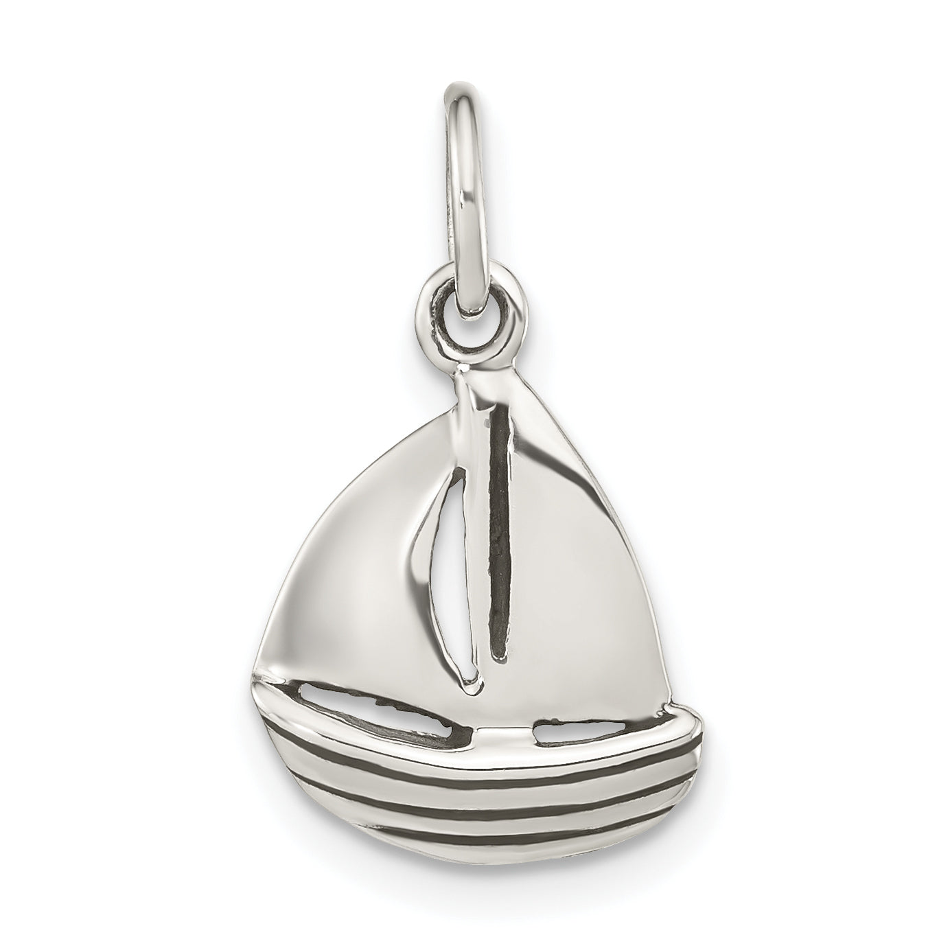 Sterling Silver Polished Sailboat Pendant Main image