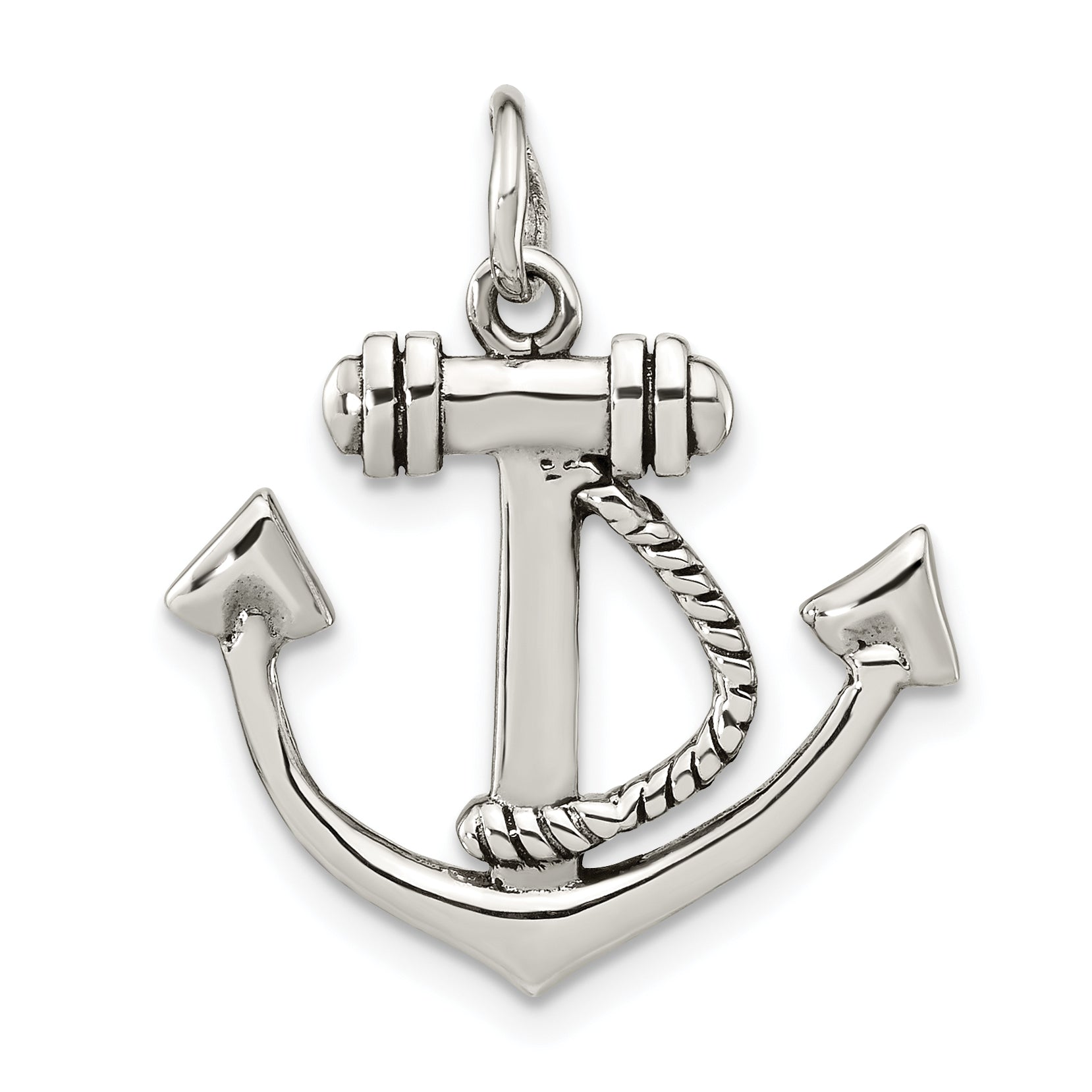 Sterling Silver Polished Anchor Pendant Main image