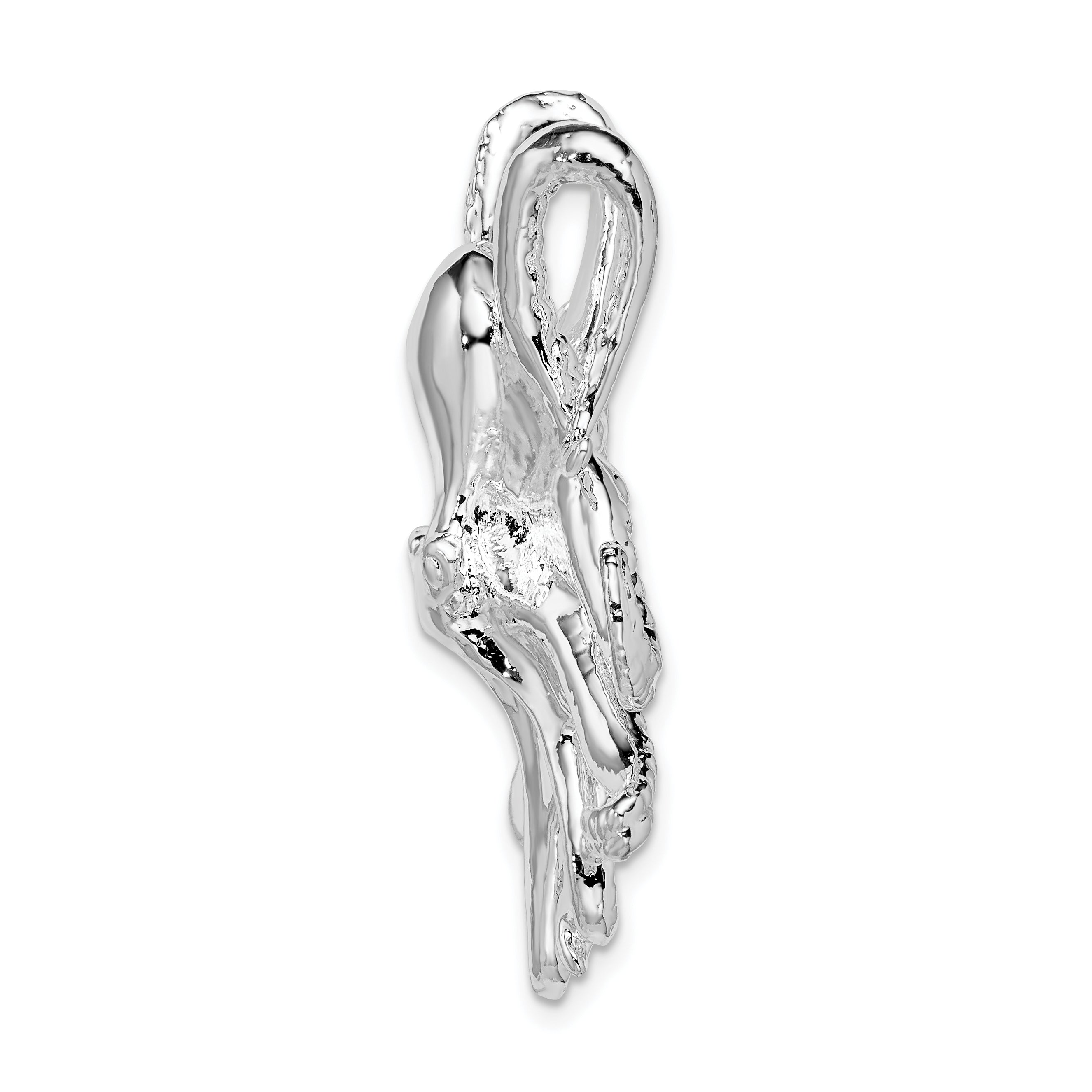 De-Ani Sterling Silver Rhodium-Plated Polished Octopus Slide Secondary image
