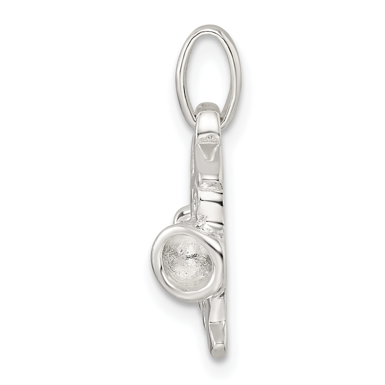 Sterling Silver Polished I Love Cheer Pendant Secondary image
