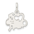 Sterling Silver Polished I Love Cheer Pendant