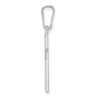 Sterling Silver Polished and Satin Center Latin Cross Pendant