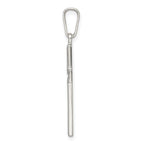 Sterling Silver Polished and Satin Latin Cross Pendant