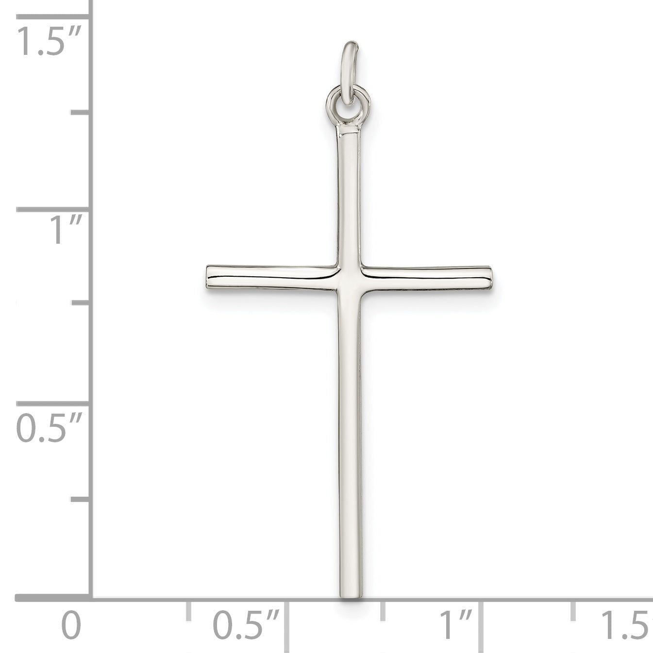 Sterling Silver Polished Cross Pendant