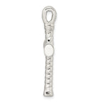 Sterling Silver Polished Twisted Hollow Large Latin Cross Pendant