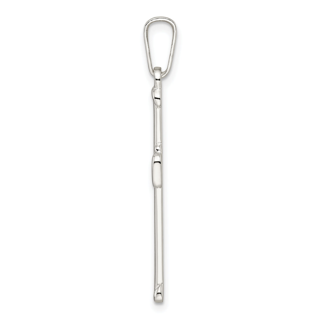 Sterling Silver Polished Cross Pendant