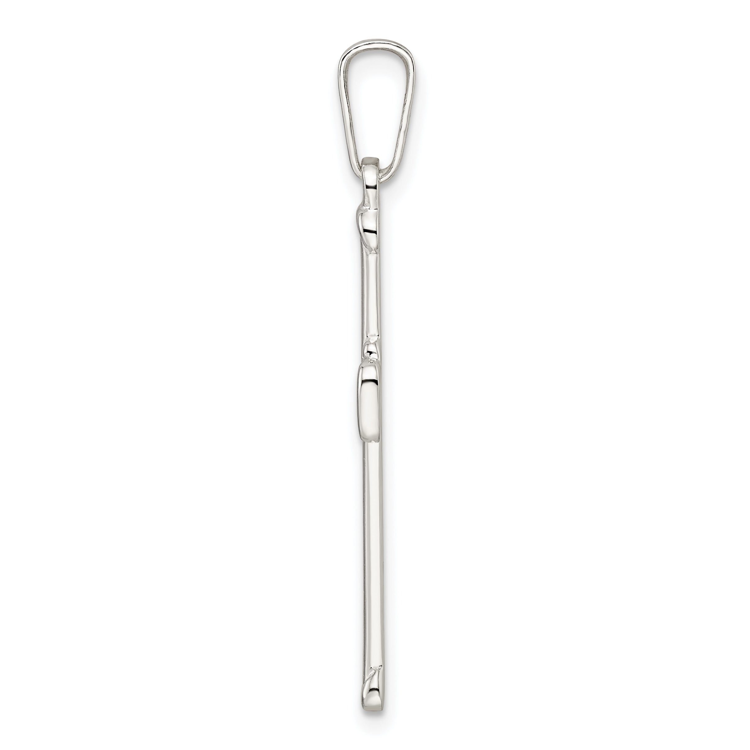 Sterling Silver Polished Cross Pendant