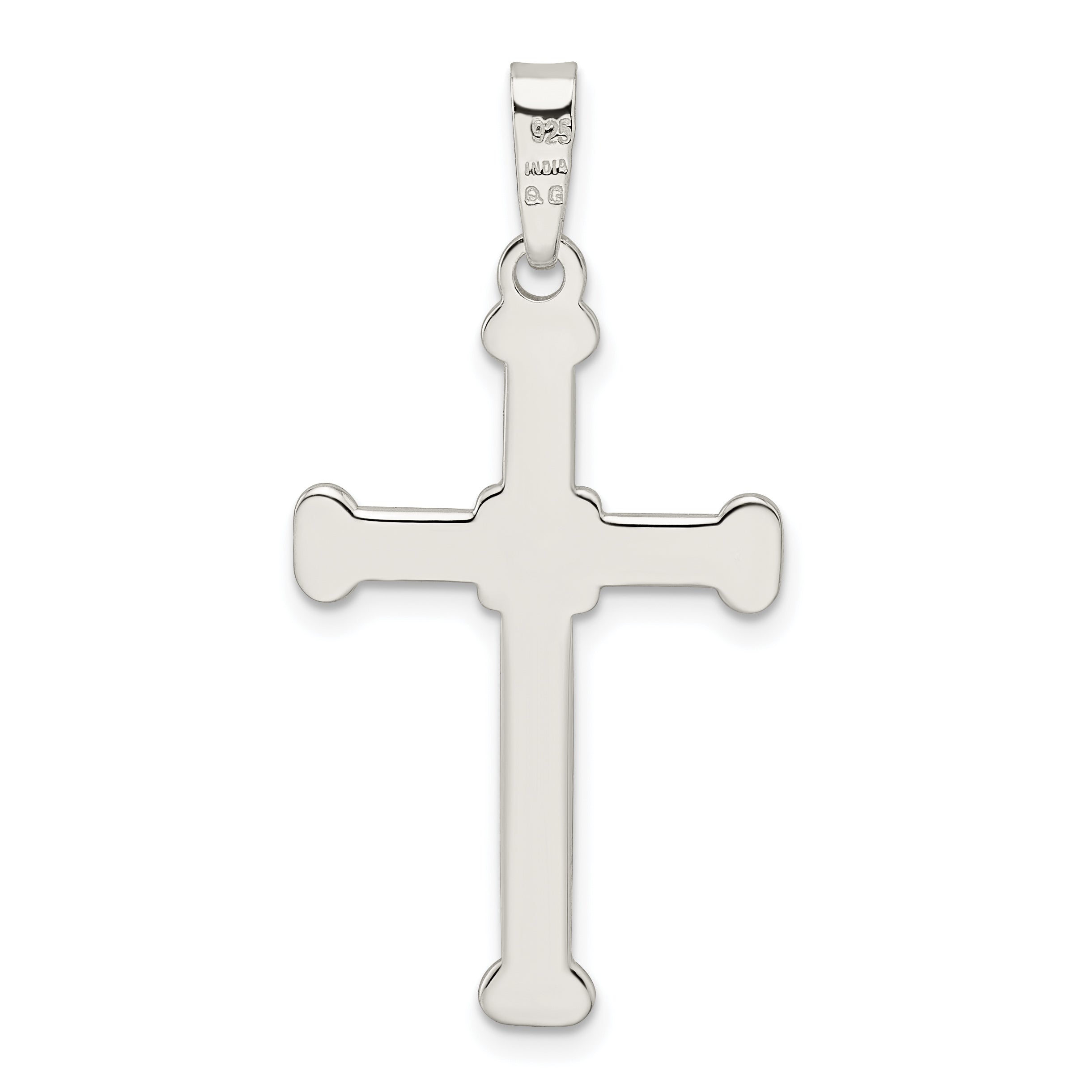 Sterling Silver Polished Cross Pendant