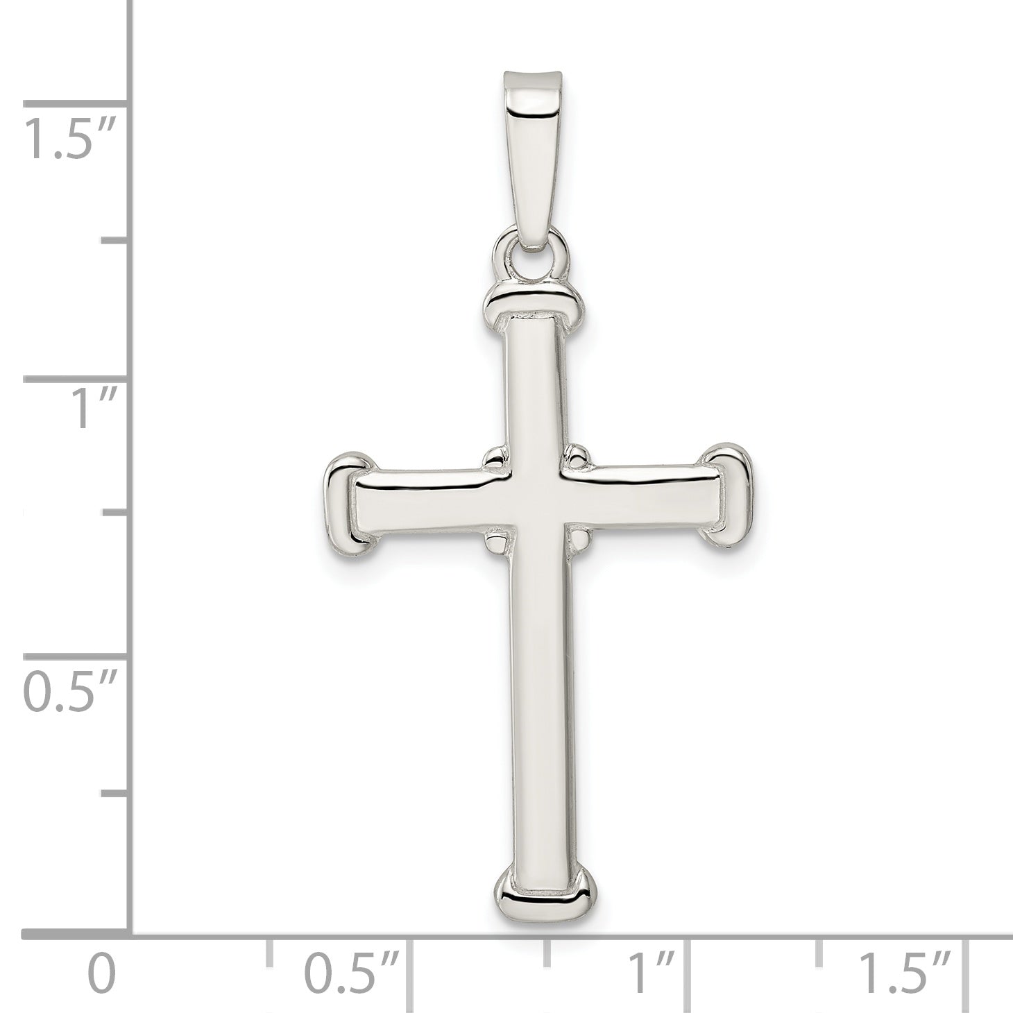 Sterling Silver Polished Cross Pendant