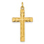 Sterling Silver Gold-plated Polished and Satin D/C Cross Pendant