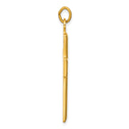 Sterling Silver Gold-plated Polished and Satin Cross Pendant
