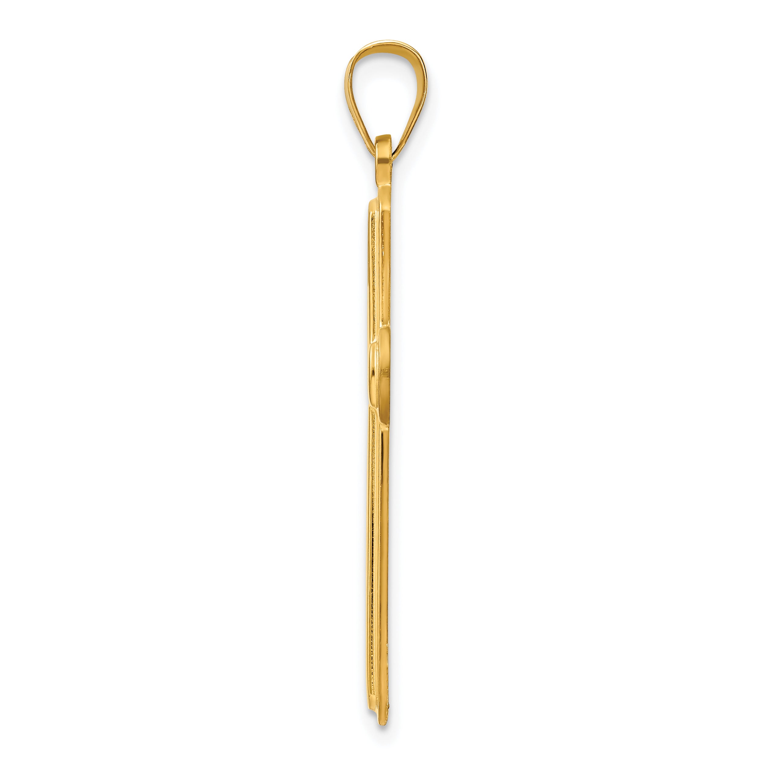 Sterling Silver Gold-tone Polished Solid Cross Pendant Secondary image
