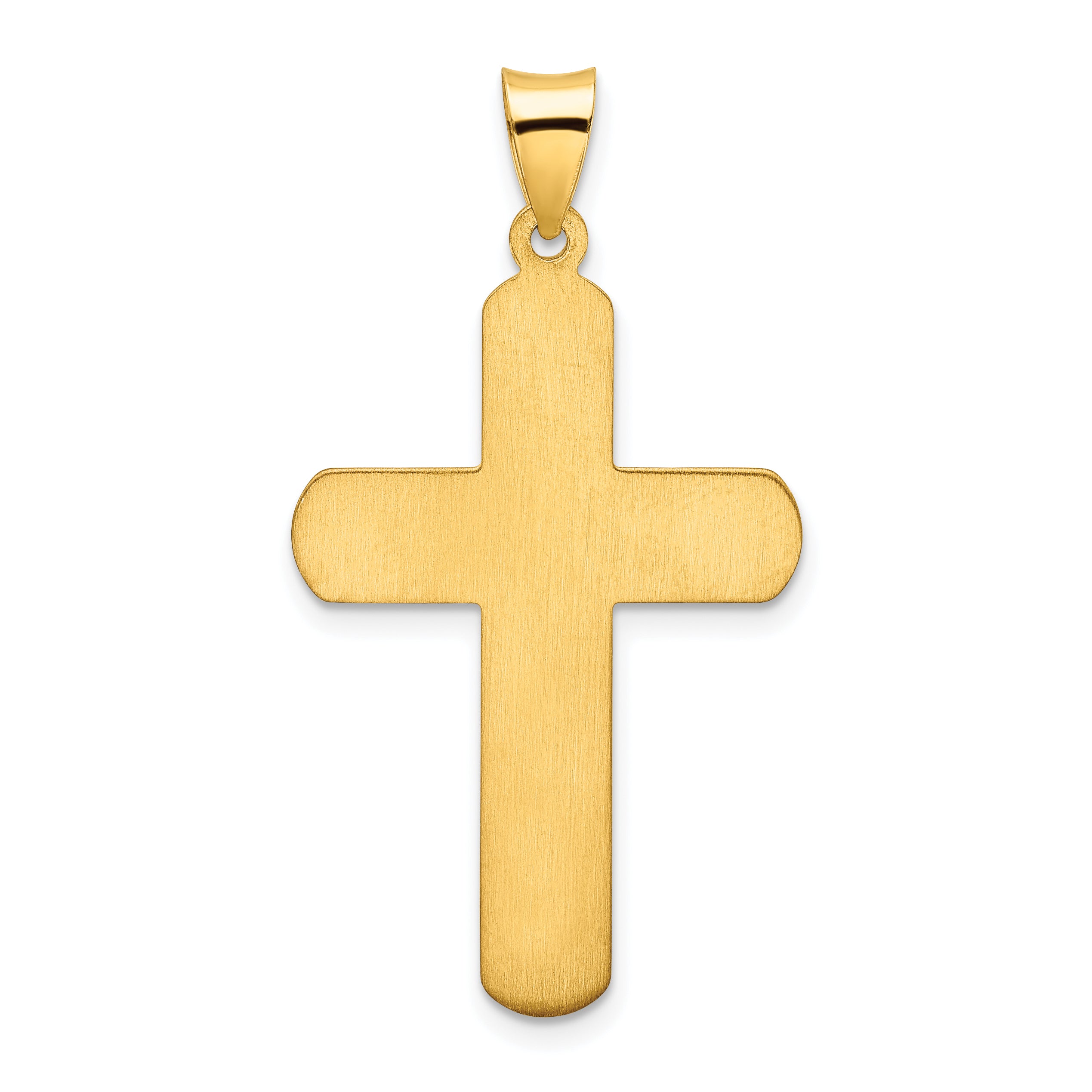 Sterling Silver Gold-tone Polished Solid Cross Pendant