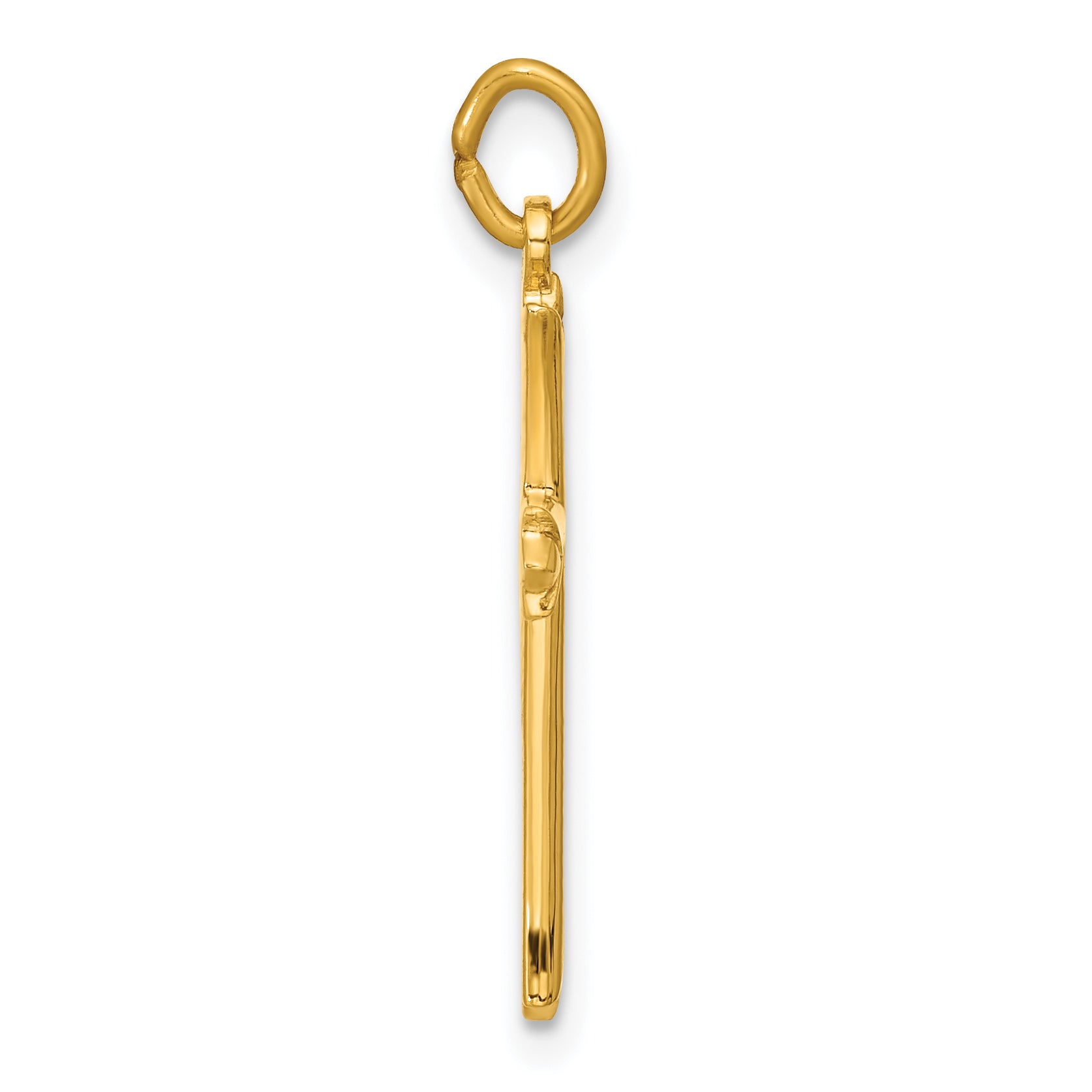 Sterling Silver Gold-plated w/ Pointed Ends Cross Pendant Secondary image