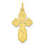Stelring Silver Gold-tone Polished Solid Miraculous Symbols Cross Pendant