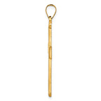Sterling Silver Gold-tone Polished Solid Cross Pendant
