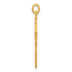 Sterling Silver Gold-tone Polished Solid Cross Pendant