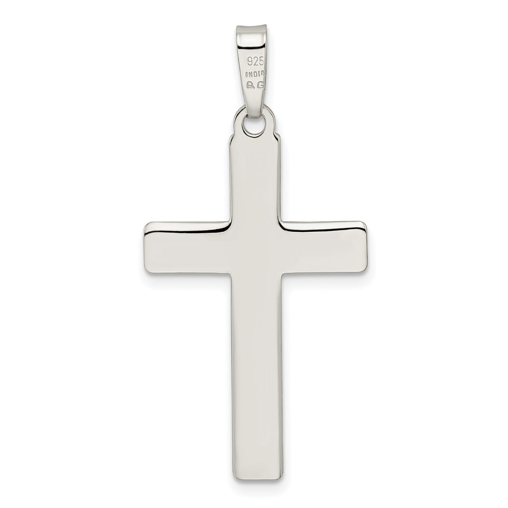 Sterling Silver Diamond-cut Latin Cross Pendant
