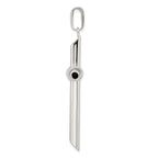 Sterling Silver Polished X Center Large Hollow Tube Cross Pendant