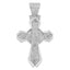 Sterling Silver Rhodium-plated Polished CZ Cross Pendant