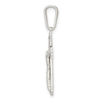 Sterling Silver Polished Crucifix Pendant