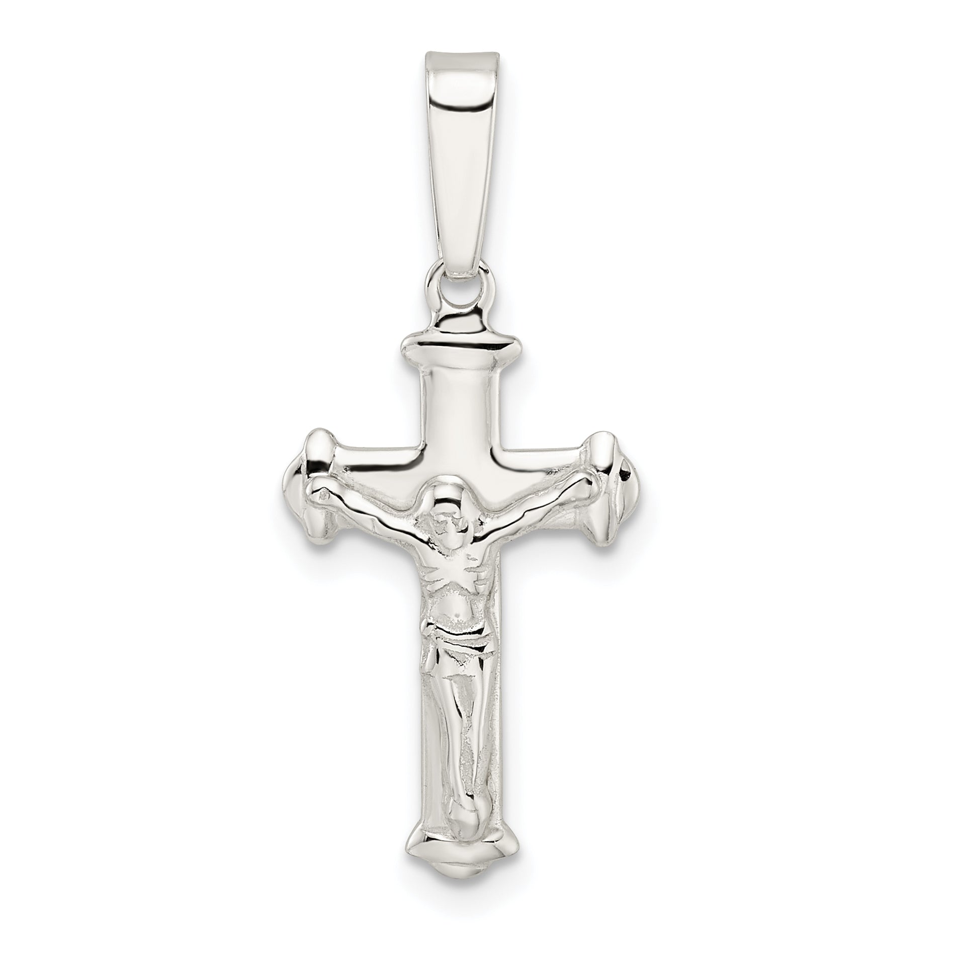 Sterling Silver Polished Crucifix Pendant Main image